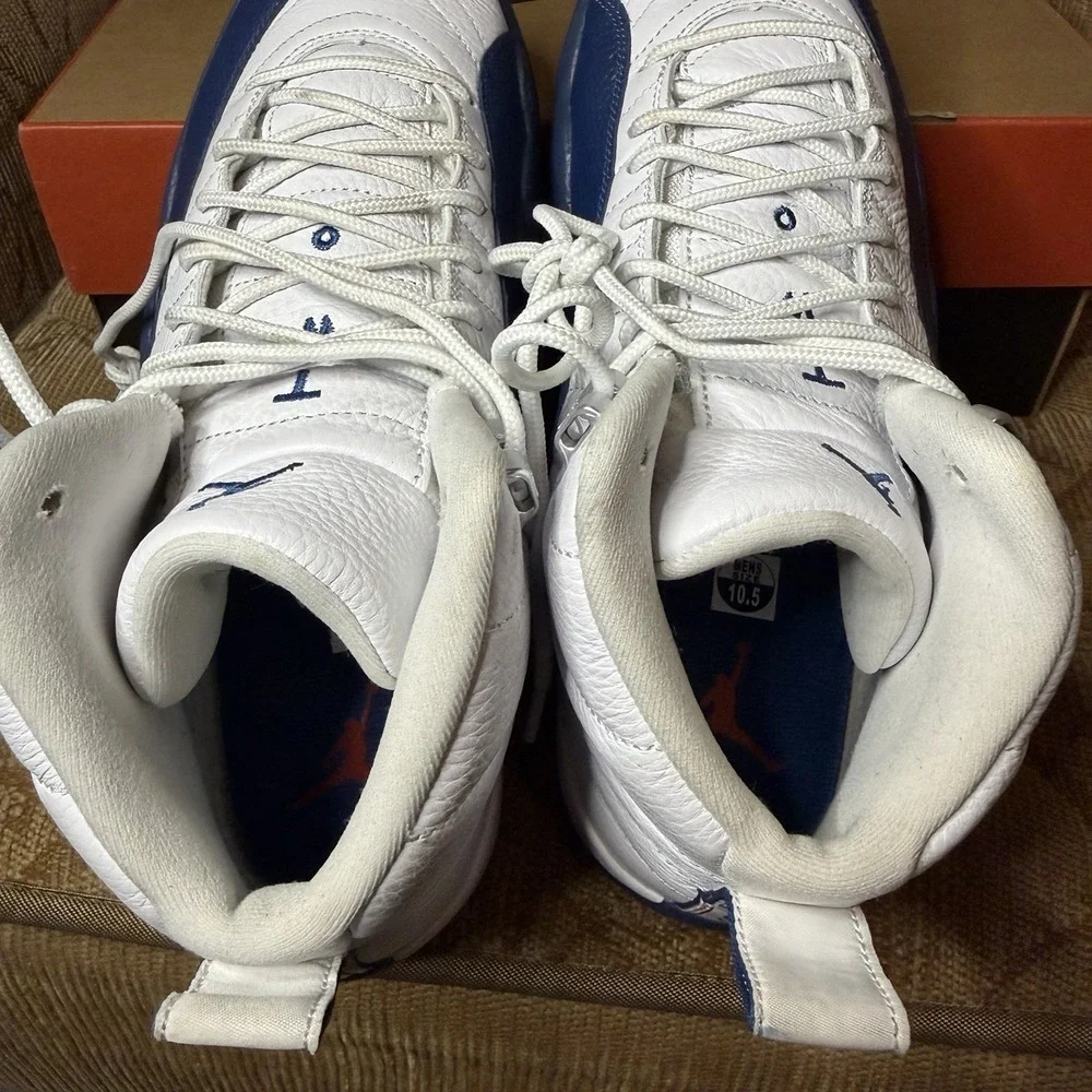 Nike Air Jordan 12 Retro Sneakers French Blue, Size 10.5, CT8013-114